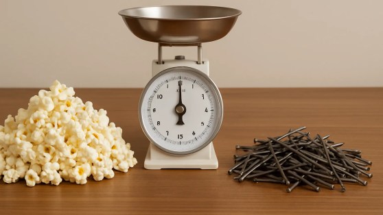 What Weighs More, a Pound of Popcorn or a Pound of Nails?